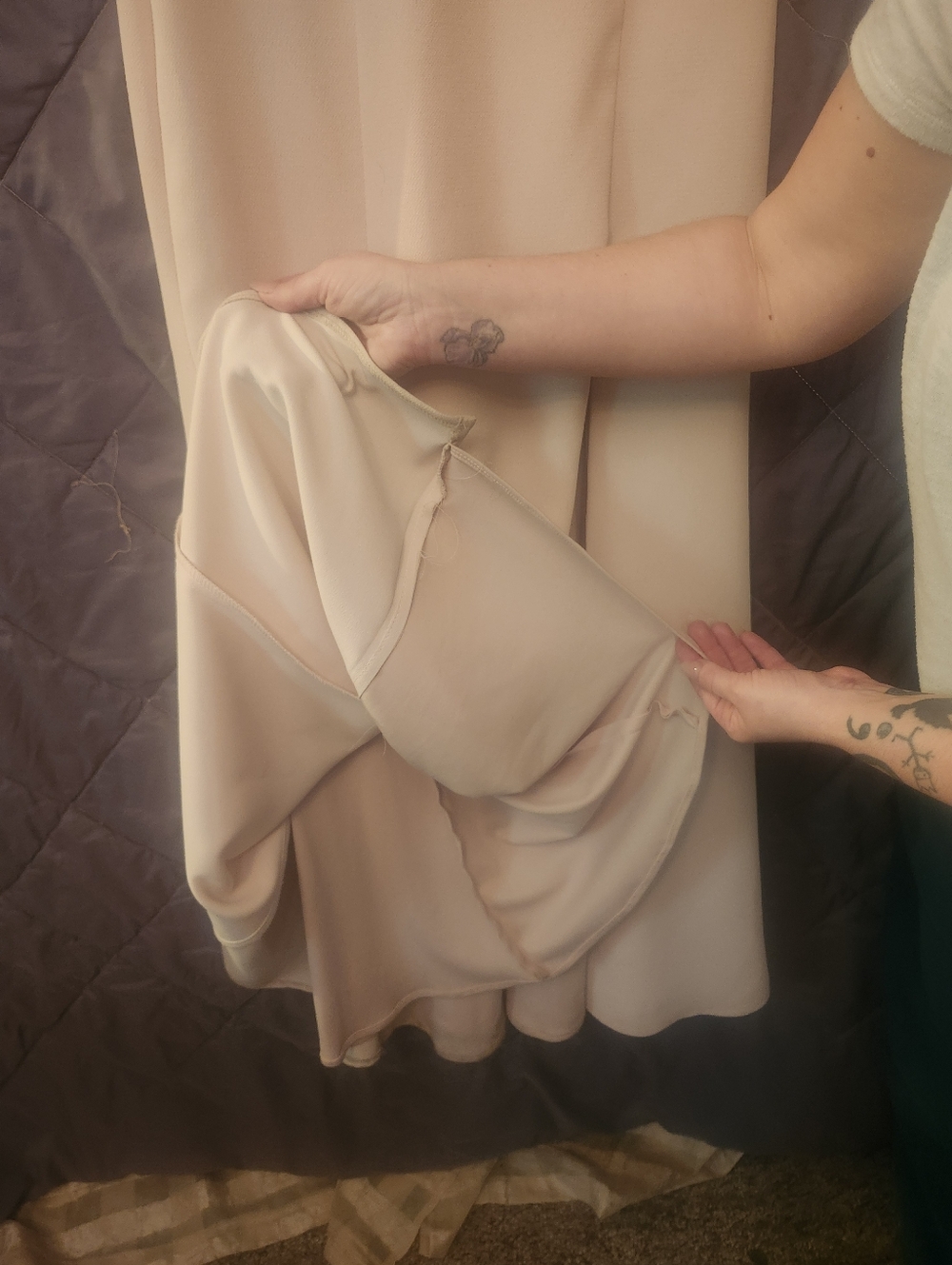 Strapless Beige Evening Gown - AS IS - Picture 8 of 9